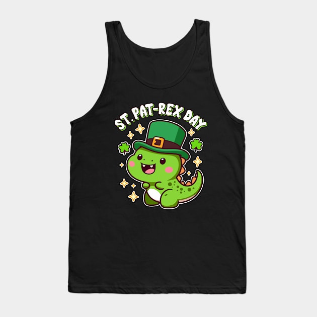 Irish Baby Dinosaur T-Rex Lover Happy St. Pat Rex Day Tank Top by Cuteness Klub